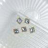 Lote de Nueva Joyería para Uñas de Aleación China Diamante Azul Aqua Cuadrado Gordo Gotas de Agua Xi Fei Zhen Huan Mismo Palacio Armadura con Diamante