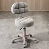 Taburete de Belleza, Taburete Giratorio Ajustable para Salón de Belleza, Taburete de Peluquería, Taburete Redondo para Barbería, Silla Redonda para Maquillaje en Casa