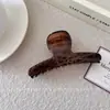 Pinza Grande Retro de Lujo Estilo Francés con Estampado de Leopardo para la Parte Trasera de la Cabeza, Adecuada para Cabello Grueso, Accesorio de Cabello Sencillo y Elegante