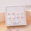 Nuevos Pendientes de Perla con Forma de Corazón, Exquisitos Pendientes de Resina, Venta al por Mayor de Fabricantes, Set Transfronterizo para Niños, Perlas de Imitación