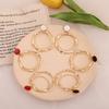 Pendientes circulares elegantes de alta gama de estilo coreano para mujer, estilo francés, con personalidad, diseño moderno, grandes, delgados y combinables.