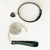 Accesorios sexys de cuero con diseño de hada de amor, collar con forma de corazón de melocotón, cadena de cuerda de tracción para entrenamiento de mucama 3081