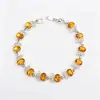 Pulsera de Joyería Colorida con Forma de Luna Nueva Zircón Siete Colores Joyería de Mano Europea y Americana Múltiples Colores Disponibles Pulsera para Mujer