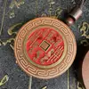 Entrega Montanha Longhu Montanha Taishanglaojun Bolsa Qian Bagua Borda de Seda Prateada Inlaid Pingente Pingente Artesanato de Estrada Suprimentos