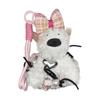 Celebridad de Internet Peluche West Highland Lazo Fragante Anillo para el Cabello de Perla Falda Cachorro Muñeca Llavero Lindo Colgante para Bolsos