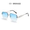 Nuevas gafas de sol de moda europeas y americanas para hombre, gafas de conducción, doble puente, ribete, montura de metal, gafas de sol para mujer, sensación de alta gama