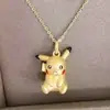 Pingente de Esmalte Corado Vermelho Bochecha de Desenho Animado Moe Bikachu Pingente Gordinho Fofo Personagem de Desenho Animado Feliz