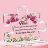 Transfronterizo Nuevo Día de San Valentín Acrílico Transparente Curva Regalo Día de la Madre para Amigos Decoraciones de Escritorio