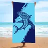 Toalla de Playa Transfronteriza, Microfibra de Secado Rápido, Doble Cara, Estampado Digital, Libre de Arena, Protección Solar, Chal Grande
