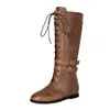 Nuevas botas Martin de cordones con hebilla, botas Chelsea de caña alta, botas casuales con tacón de cuña, botas de motociclista, tallas 35-48, botas de calidad de exportación