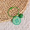 Llavero colgante de tarjeta acrílica original de doble cara buena suerte afortunado texto Jinbao bolsa colgante joyería llavero