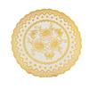 Posavasos de PVC Estilo Europeo Estampado en Oro Esteras para Cenicero de KTV Bar Esteras Redondas Estilo Occidental Esteras para Tazas de Té Tela Floral