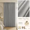 Cortinas para Dormitorio con Oscurecimiento Total, Nuevo Estilo 2025, Algodón y Lino, Estilo Crema, Lujo Ligero, Sensación de Alta Gama, Aislamiento Térmico, Tela Protectora Solar para la Sala de Estar