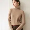¡Simple y de Alta Gama! Estilo Otoño/Invierno Suéter Elegante de Cachemira para Mujer Versátil de Cuello Alto Holgado Suéter de Cachemira para Mujer
