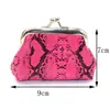 Aliexpress Fornece Estilo Europeu e Americano P.U. Padrão Cobra Pequena Carteira Feminina Fivela Porta-Moedas Mini Bolsa Pequena Estoque Venda por Atacado