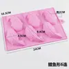 Atacado Spot Molde Criativo de Silicone para Assar 6 Peças Carpa, Gelatina de Pele de Porco Arroz Oito Tesouros DIY, Resistente a Altas Temperaturas