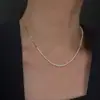 Collar de perlas de agua dulce con diseño de nicho coreano para mujer, colgante de perla barroca cuadrada de forma especial, cadena de clavícula para mujer