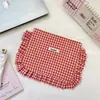 69283 Bolsa de Maquillaje con Borde de Oreja de Madera Fresca Bolso de Mano de Alto Valor Bolso Sencillo de Gran Capacidad para Cuidado de la Piel y Artículos de Tocador Bolsa Interior