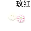 Botones de Flor Coloridos de Dos Agujeros Plástico Impresión Colorida Lindos Botones para Ropa Infantil Cárdigan Camisa Botones Decorativos DIY Cosidos a Mano