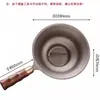 Colador de té de titanio puro con mango de bambú, un filtro de té para separar las hojas de té, un accesorio para utensilios de té, un producto de titanio puro que es fácil de enjuagar