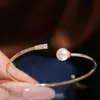 Accesorios DIY Plata de Ley S925 Clásico Pulsera de Perlas con Tres Diamantes Montura Simple Versátil Montura de Plata 8-12