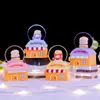 Bola de cristal do Papai Noel, novo produto transfronteiriço, ornamento de mesa luminoso de Natal, pequeno presente para crianças, lembrancinha de festa