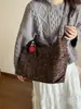 Bolso Tote de Gran Capacidad de Nicho Transfronterizo 2026 Nuevo Otoño Retro Estampado de Leopardo Bolso de Hombro Cruzado Elegante Bolso para Mujer