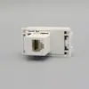 Módulo de enchufe directo para teléfono tipo 128, conector de voz CAT3 de doble cabezal RJ11 y piezas de función de enchufe de tierra