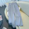 Estilo Novo Primavera/Outono 2026 Renda Personalizada Confortável Durável Moderno Redutor de Idade Cintura Alta Cropped Calças de Perna Larga