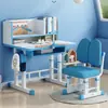 Escritorio infantil para aprender y escribir, set de escritorio para tareas estudiantiles, set de silla de altura ajustable para uso doméstico