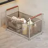 El estante de almacenamiento debajo del mueble del baño es una cesta de ropa sucia móvil de gran capacidad, una cesta de almacenamiento multifuncional para ropa sucia en el balcón y el baño