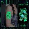 Lindas Pegatinas de Tatuaje Luminosas de Estrellitas Coloridas Luminosas Dopamina Impermeables de Larga Duración Fluorescentes Pegatinas para Brazos para Niños y Niñas