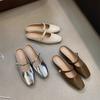 Pantuflas Suaves con Suela de Goma para Mujer, Aumentadoras de Altura Interior, Calzado de Exterior 2025 Primavera Nuevos Mocasines Planos sin Cordones Slip-Ons