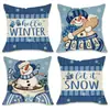 Comercio Exterior Transfronterizo Más Vendidos Fundas de Almohada Navideñas Personalizadas para Sofá de Sala de Estar, Cojines Decorativos Festivos para Dormitorio, Almohadas y Fundas de Almohada