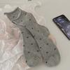 Meias Estilo Ballet para Mulheres no Verão, Meias Femininas Respiráveis e Absorventes de Suor com Renda, Meias com Borda Enrolada e Pelúcia, Meias Sem Costura com Laço no Meio da Panturrilha