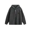Suéter con Capucha Relajado y Perezoso Estilo Retro Americano para Hombres y Mujeres, Otoño e Invierno 2025 Sencillo de Alta Gama Casual Tejido Superior