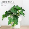 Flores Artificiais Transfronteiriças, Ornamentos de Flores para Decoração de Sala de Estar, Buquês Secos para Interior, Vasos de Cerâmica, Flores de Seda, Pequenas Plantas em Vasos, Decorações de Mesa, Plantas Verdes