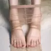 Meias 0D com Glitter Fino, Meia-Calça Fina Perolada, Glitter Suave, Virilha Aberta em Linha Única, Meias Sem Despir, Meias Oleosas 8D