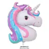 Nuevos Populares Globos de Papel de Aluminio de Caballo Baoli de Tamaño Grande y Mediano Globos de Papel de Aluminio de Colores con Forma de Unicornio