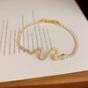 Série Dourada Personalidade Única Tendência Pulseira de Zircônia Luxo Leve Design Versátil Simples Sensação de Alto Padrão Joia de Mão Atacado
