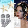 Clipes de Cabelo Brilhantes de Lantejoulas em Gel de Sereia Estrela do Mar Pérola Strass Maquiagem Facial Adesivos Faciais