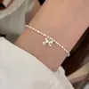Pulsera de Plata de Ley S925 para Mujer, Plata Rota, Unas Onzas de Corazón Pulsera de Corazón, Diseño de Nicho, Estilo Genial, Accesorios de Pulsera Sencillos