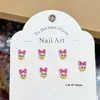 Acessórios de Arte para Unhas de Resina Desenho Animado Kitty Ursinho Morango Acessórios para Unhas DIY Brincos Capa de Celular Acessórios de Unha Vestíveis