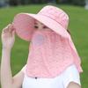 Máscara Facial de Verão Chapéu de Colher Chá Nova Moda Versátil Proteção Solar Chapéu de Sol Máscara Facial Proteção do Pescoço Proteção UV Chapéu de Sol