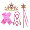 Joyería Congelada Anna Accesorios de Princesa cosplay Rojo Rosa Verde Joyería Aretes Collar Guantes Flor