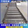 Máquina Elevadora de Banda de Malla de Acero Inoxidable, Banda Transportadora de Alimentos Resistente a Altas Temperaturas Tipo Bisel Alimentador de Cadena de Malla Metálica, Velocidad Ajustable