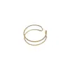 Anillo Trenzado de Cobre con Hilo de Cáñamo Chapado en Oro de 14K de Doble Hilo Anillo con Abalorios Envueltos a Mano Accesorios DIY Anillo Doble