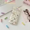 5758 Bolsita Acolchada con Estampado de Dibujos Animados para Gafas, Suave y Moderna para Niñas, Estuche Portátil para Gafas de Sol, Bolsa de Almacenamiento Antipresión para Estuche de Gafas