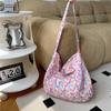 13165 Verão Grande Capacidade de Comutação Shoulder Bag Mulheres Novos Estudantes Universitários Classe Canvas Bag Crossbody Underarm Bag