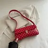 Bolsa feminina casual de um ombro, poá, moderna, novo modelo 2026, estilosa, grande capacidade, fashion, retrô, com fecho texturizado